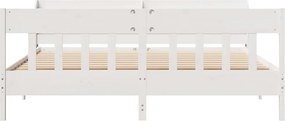 vidaXL Σκελετός Κρεβ. Χωρίς Στρώμα Λευκό 180x200 εκ Μασίφ Πεύκο