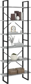 vidaXL Ραφιέρα Γκρι Sonoma 80x30x210 εκ. από Επεξεργασμένο Ξύλο