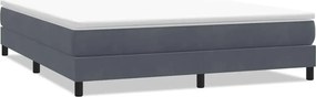 vidaXL Box Spring Κρεβάτι χωρίς στρώμα Σκούρο γκρι Βελούδινο