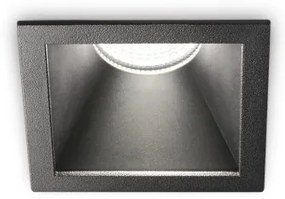 Χωνευτό Σποτ Φωτιστικό Οροφής LED 11W Μαύρο 2700K 8,5x8,5cm IP40 Trim Game 285436 Ideal Lux 285436