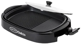 Juro-Pro Γκριλιέρα Delicio DuPont Teflon Ηλεκτρική Ψησταριά 1500W με Ρυθμιζόμενο Θερμοστάτη