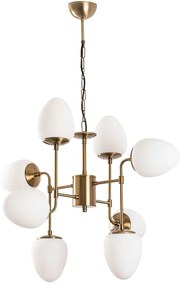 Φωτιστικό Οροφής Ns 942FLG1138 74x74x169cm 8xE14 15W Gold-White Opviq