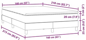 ΚΡΕΒΑΤΙ BOXSPRING ΜΕ ΣΤΡΩΜΑ ΣΚΟΥΡΟ ΓΚΡΙ 160X210 ΕΚ. ΒΕΛΟΥΔΙΝΟ 3315928