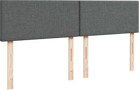 vidaXL Κρεβάτι Boxspring με Στρώμα Σκούρο Γκρι 180x200 εκ Υφασμάτιν