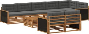 vidaXL Σειρά Καναπέ Εξωτερικού με μαξιλάρι 9 pcs