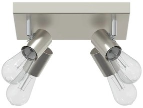 vidaXL Σποτ οροφής Βουρτσισμένο Νίκελ 26.5 x 26 x 11.5 εκ Ατσάλι