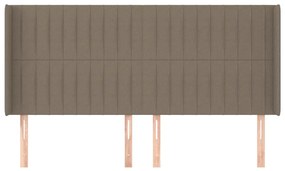 Κεφαλάρι με Πτερύγια Taupe 203x16x118/128 εκ. Υφασμάτινο 3119844