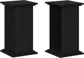 vidaXL Βάση φυτών Μαύρη Οξυά 33 x 33 x 60 εκ Επεξεργασμένο ξύλο