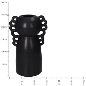 Βάζο Μαύρο Κεραμικό 15.7x11.8x24.5cm