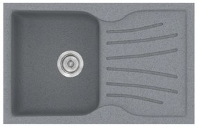Sanitec Classic 327 Metallic Silver Ένθετος Νεροχύτης