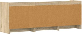 vidaXL Ντουλάπι TV 130 x 33 x 47 εκ Sonoma Δρυς Επεξεργασμένο Ξύλο