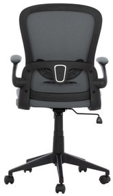 ΚΑΡΕΚΛΑ ΓΡΑΦΕΙΟΥ ELSIR  ΜΑΥΡΟΣ ΣΚΕΛΕΤΟΣ ΓΚΡΙ MESH 60x56x105 εκ.