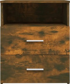 vidaXL Κομοδίνα 2 τεμ. Καπνιστή Δρυς 50 x 32 x 60 εκ.