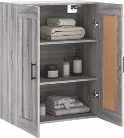 vidaXL Ντουλάπι Επιτοίχιο Γκρι Sonoma 69,5 x 34 x 90 εκ. Επεξεργ. Ξύλο