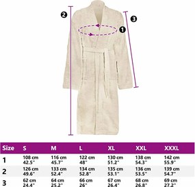 vidaXL Μπουρνούζι KINN Κρεμ XXL Βαμβάκι