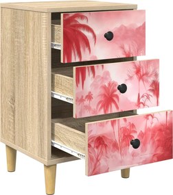 vidaXL Κομοδίνο AACHEN 2 τμχ. Sonoma Δρυς 36 x 33 x 60 εκ