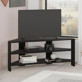 Έπιπλο τηλεόρασης γωνιακό Thales Megapap χρώμα black wood 110x36x45εκ.