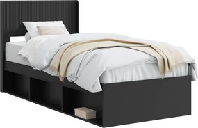 vidaXL Καλάθι με αποθήκη και κεφαλάρι Μαύρο 90 x 190 cm