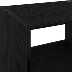 vidaXL Βάση πικάπ Μαύρη Δρυς 82 x 39,5 x 82,5 εκ Επεξεργασμένο Ξύλο