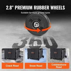 VEVOR Folding Shopping Cart Foldable Utility Cart 80 lbs Telescoping Handle