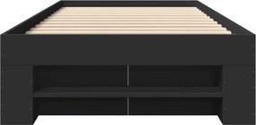 vidaXL Πλαίσιο Κρεβατιού Μαύρο 100x200 εκ. Επεξεργ. Ξύλο