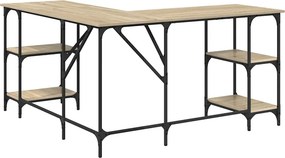 vidaXL Γραφείο Sonoma Δρυς 139 x 139 x 75 εκ. από Επεξεργασμένο Ξύλο
