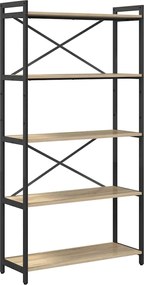 vidaXL Ράφι Βιβλίων Δρύς Sonoma 80 x 30 x 155 εκ Επεξεργασμένο ξύλο