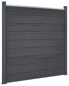 vidaXL Σετ Πάνελ Περίφραξης Γκρι 180 x 186 εκ. από WPC