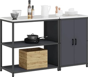 vidaXL Σετ Αποθήκευσης Κουζίνας HATTEM 2 pcs Ανθρακί