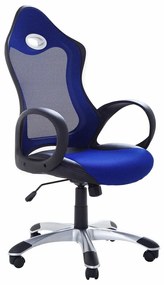 Καρέκλα γραφείου Berwyn 253, Μπλε, 109x67x67cm, 14 kg, Με ρόδες, Με μπράτσα, Μηχανισμός καρέκλας: Κλίση | Epipla1.gr