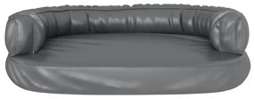 Εργονομικό Κρεβάτι Σκύλου Γκρι 75 x 53 εκ. από Συνθετικό Δέρμα - Γκρι