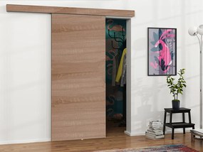 Συρόμενες πόρτες Dover 143, 28 kg, Sonoma οξιά, Πλαστικοποιημένη μοριοσανίδα, Ανοιχτό καφέ, Αλουμίνιο | Epipla1.gr