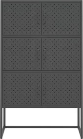 vidaXL Ντουλάπι Ανθρακί 80 x 35 x 135 εκ. από Ατσάλι
