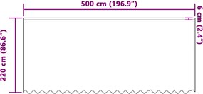 vidaXL Κουρτίνα Δαντέλας με κουρτίνες Λευκό 220 x 500 cm Πολυεστέρας