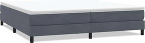 vidaXL Box Spring Κρεβάτι χωρίς στρώμα Σκούρο γκρι 200x220cm Βελούδινο