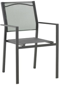 Καρέκλα - Πολυθρόνα Confidence μαύρο μέταλλο και μαύρο textilene 54x54x86 εκ. 54x54x86 εκ.