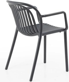 Πολυθρόνα Choho pp σε μαύρη απόχρωση 57x50x77