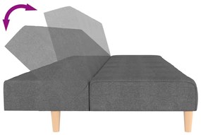 Καναπές Κρεβάτι Διθέσιος Ανοιχτό Γκρι Υφασμάτινος - Γκρι
