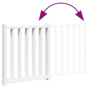 vidaXL Διαχωριστικό Σκύλων Πτυσσόμενο 3 Πάνελ Λευκό 150 εκ Μασίφ Ελάτη