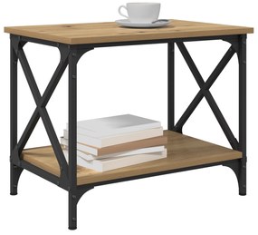 vidaXL Τραπεζάκι Πλευράς artisan δρυς 55 x 38 x 45 εκ