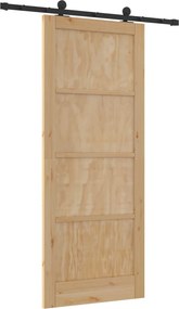 vidaXL Συρόμενη Πόρτα ORKDAL 86 x 211 cm Επεξεργασμένο Ξύλο Φυσικό