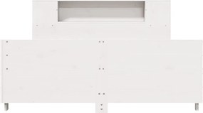 vidaXL Σκελετός Κρεβ. Χωρίς Στρώμα Λευκό 160x200 εκ Μασίφ Πεύκο