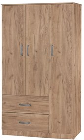 Ντουλάπα Tρίφυλλη Zelia 90x42x180cm Oak Three Door