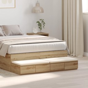 vidaXL Συρτάρια Κρεβατιού Artisan Oak 120x36,5x16,5 εκ Επεξεργασμένο Ξύλο