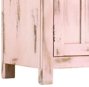 vidaXL Ντουλάπι Ανοιχτό Ροζ 110 x 35 x 70 εκ. από Μασίφ Ξύλο Μάνγκο