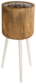 Κασπώ Δαπέδου Jamaica 20555 Φ27x61cm Brown GloboStar Wood