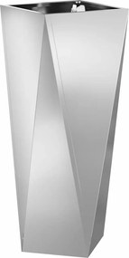 vidaXL Γλάστρα 2 pcs Ασημί 30 x 30 x 75 εκ Επικαλυμμένος Χάλυβας