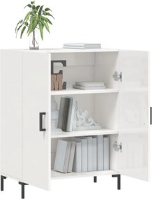 vidaXL Ντουλάπι Γυαλιστερό Λευκό 69,5x34x90 εκ. Επεξεργασμένο Ξύλο
