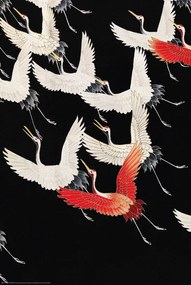 Αφίσα Furisode with a Myriad of Flying Cranes