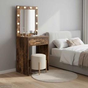 Κομοδίνο Καπνιστή δρυς 50 x 41 x 135 εκ Επεξεργασμένο ξύλο